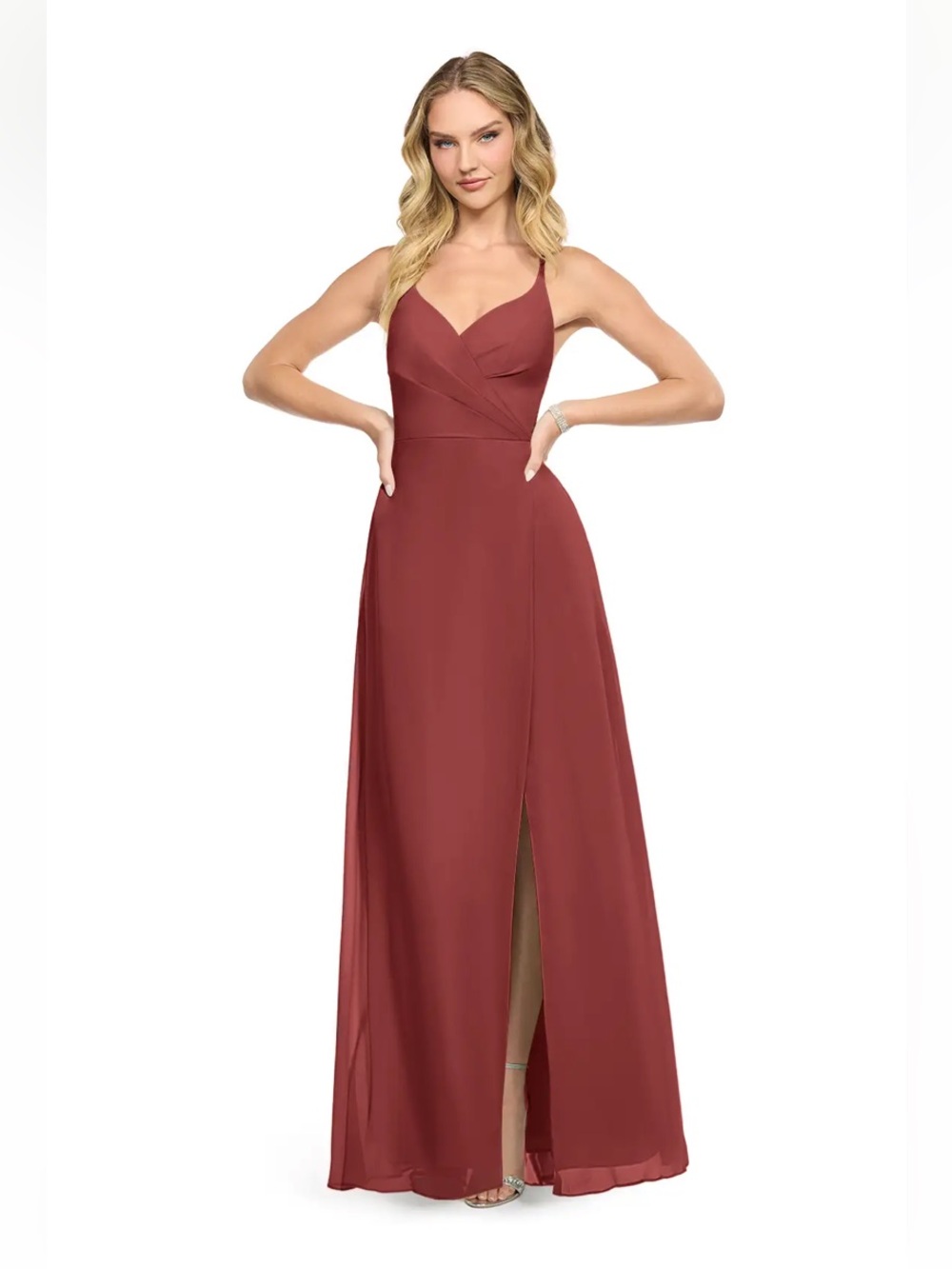 Azazie Davis Dress In Terracotta